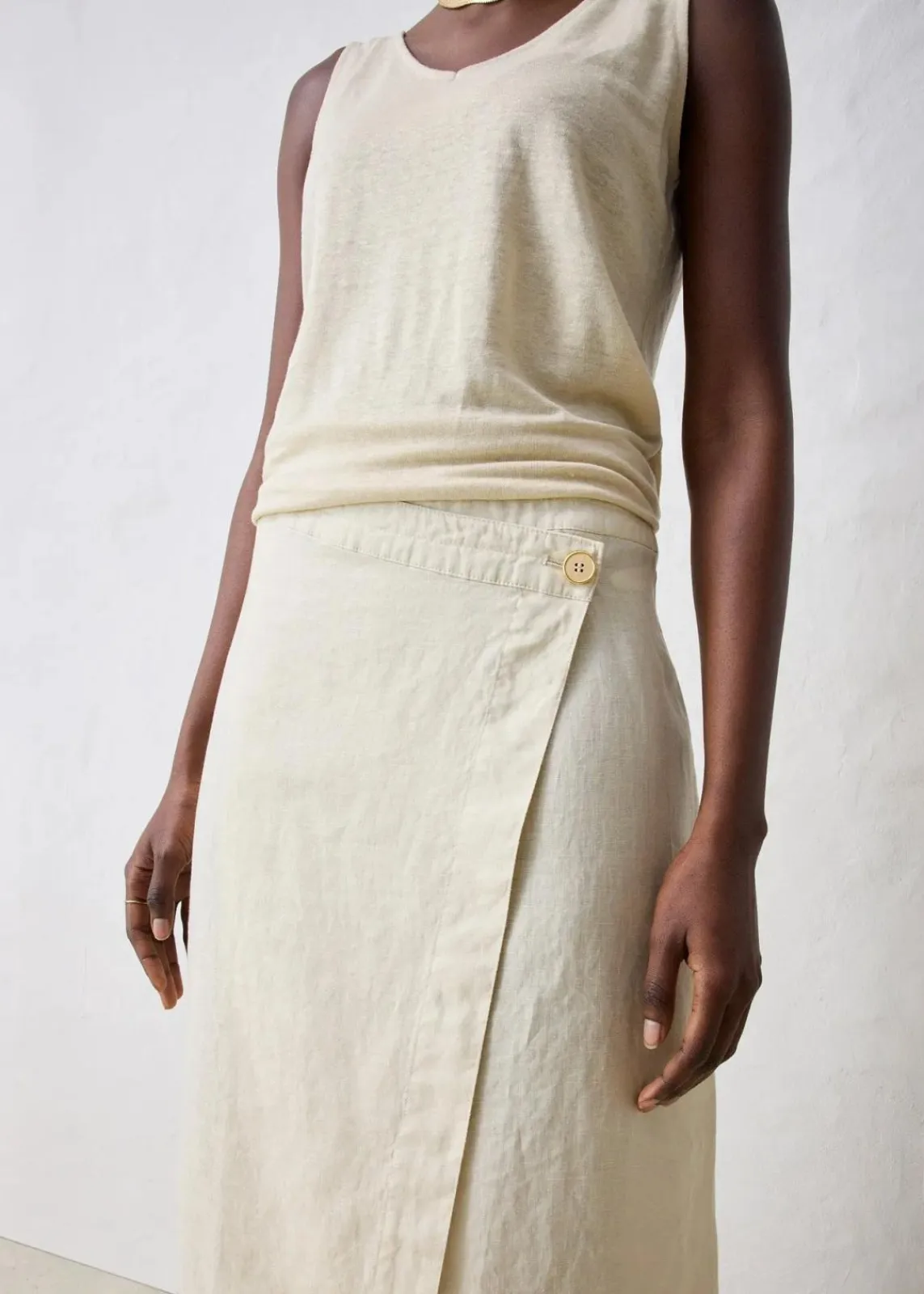 Wickelrock aus reinem Leinen|bonprix Sale