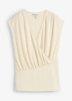 Wickelshirt aus fließendem Viskose-Mix|bonprix