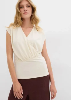 Wickelshirt aus fließendem Viskose-Mix|bonprix