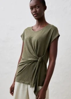 Wickelshirt aus reinem Leinen|bonprix Discount