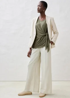 Wickelshirt aus reinem Leinen|bonprix Discount