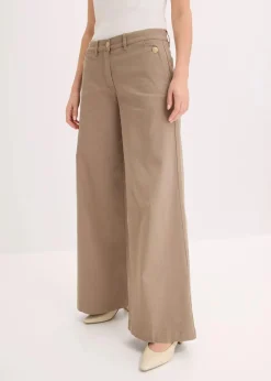 bonprix Hosen|Wide Leg Hose mit Stretch helloliv