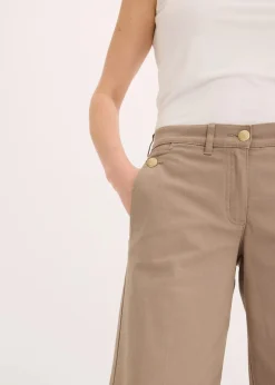 bonprix Hosen|Wide Leg Hose mit Stretch helloliv