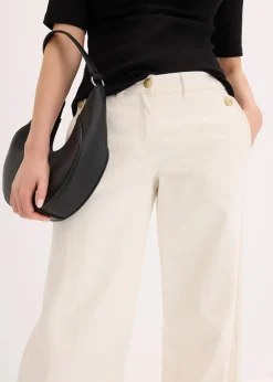 Wide Leg Hose mit Stretch|bonprix Hot