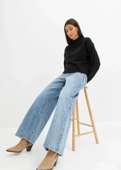 Wide Leg Jeans High Waist|bonprix New