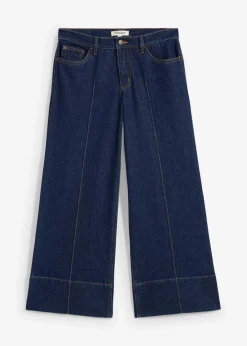 Wide Leg Jeans Mid Waist, cropped|bonprix Clearance