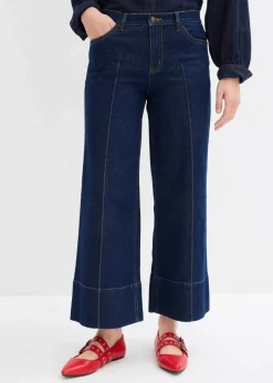 Wide Leg Jeans Mid Waist, cropped|bonprix Clearance