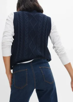 Wide- Leg Jeans Mid Waist, Komfort-Stretch|bonprix Hot