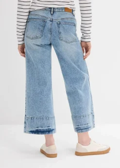 Wide Leg Jeans Mid Waist, cropped|bonprix