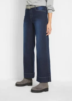 Wide Leg Jeans Mid Waist, Stretch|bonprix Online