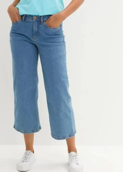 Wide Leg Jeans Mid Waist, cropped|bonprix Hot