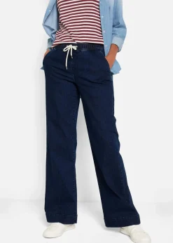 Wide Leg Jeans Mid Waist, Stretch|bonprix New