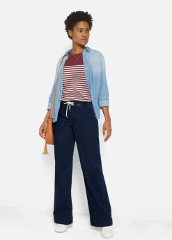 Wide Leg Jeans Mid Waist, Stretch|bonprix New
