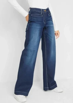 Wide Leg Jeans Mid Waist, Bequembund|bonprix Online