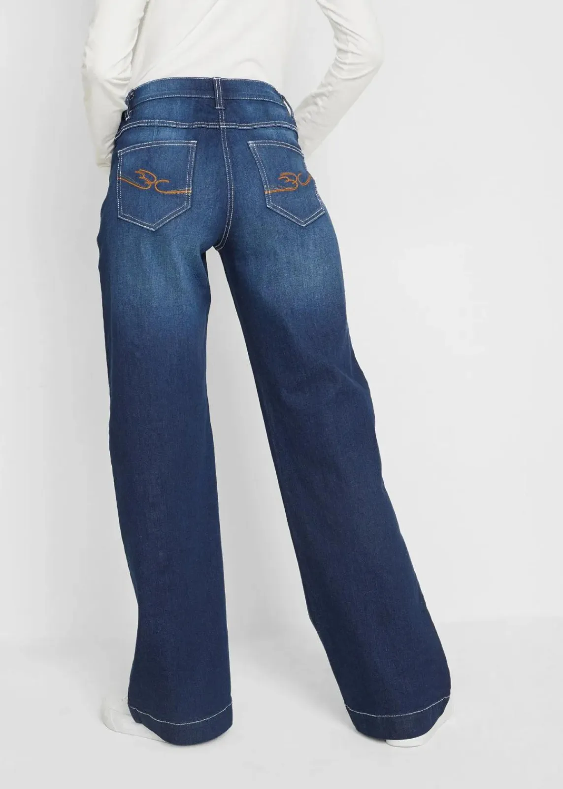 Wide Leg Jeans Mid Waist, Bequembund|bonprix Online