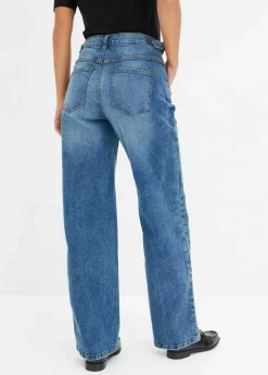 Wide-Leg Jeans Mid Waist|bonprix