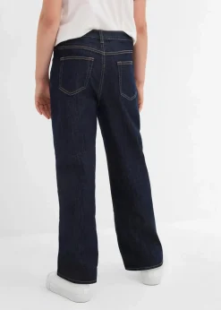 Wide-Leg Thermojeans mit Jerseyfutter Mid Waist|bonprix Hot
