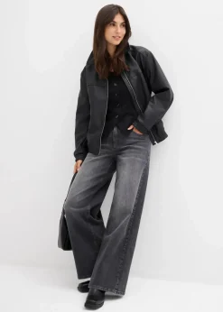 Wide-Leg-Jeans, High Waist|bonprix Discount