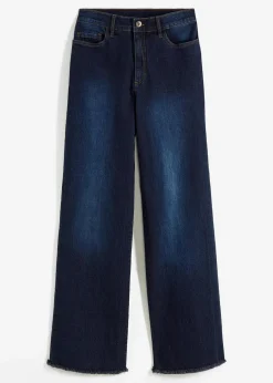 bonprix Bekleidung·Shirts & Tops|Jeans|Wide-Leg-Jeans, High Waist nachtblau denim