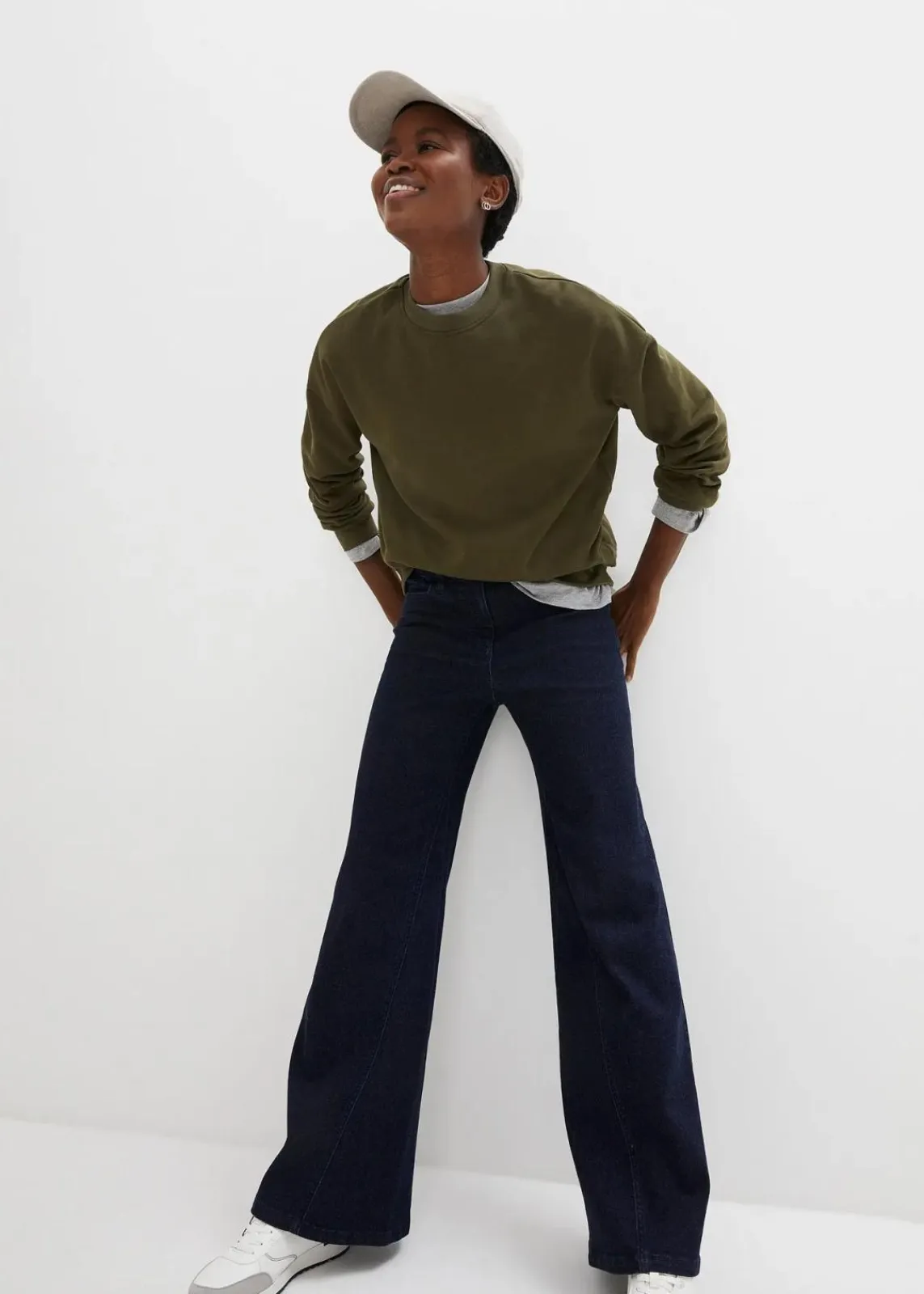 Wide-Leg-Jeans High Waist, Bequembund|bonprix Outlet