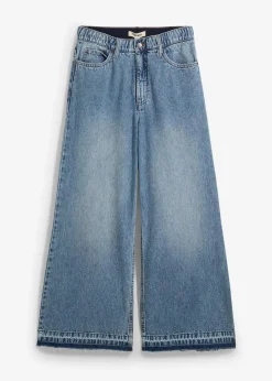 Wide-Leg-Jeans High Waist, cropped|bonprix Hot
