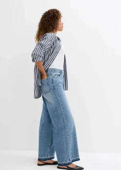 Wide-Leg-Jeans High Waist, cropped|bonprix Hot