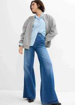 Wide-Leg-Jeans, High Waist, Full Length Bequembund|bonprix