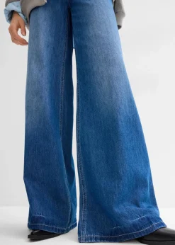 Wide-Leg-Jeans, High Waist, Full Length Bequembund|bonprix