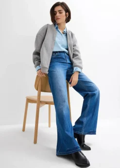 Wide-Leg-Jeans, High Waist, Full Length Bequembund|bonprix