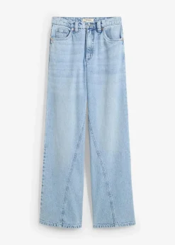 Wide-Leg-Jeans High Waist, Low Stretch|bonprix Online