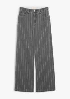 Wide-Leg-Jeans High Waist mit Destroyed Effekten|bonprix Discount