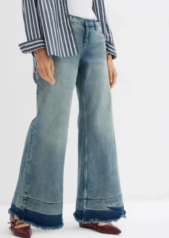 Wide-Leg-Jeans Mid Waist|bonprix Sale