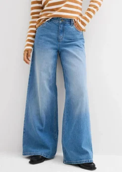 Wide-Leg-Jeans Mid Waist|bonprix Clearance