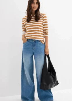 Wide-Leg-Jeans Mid Waist|bonprix Clearance