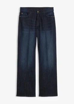 bonprix Mädchen 9-16 Jahre·Jeans|Wide-Leg-Jeans Mid Waist dunkelblau denim