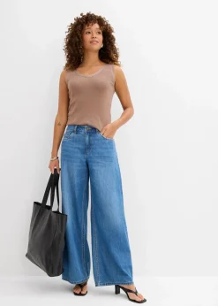 Wide-Leg-Jeans Mid Waist|bonprix New
