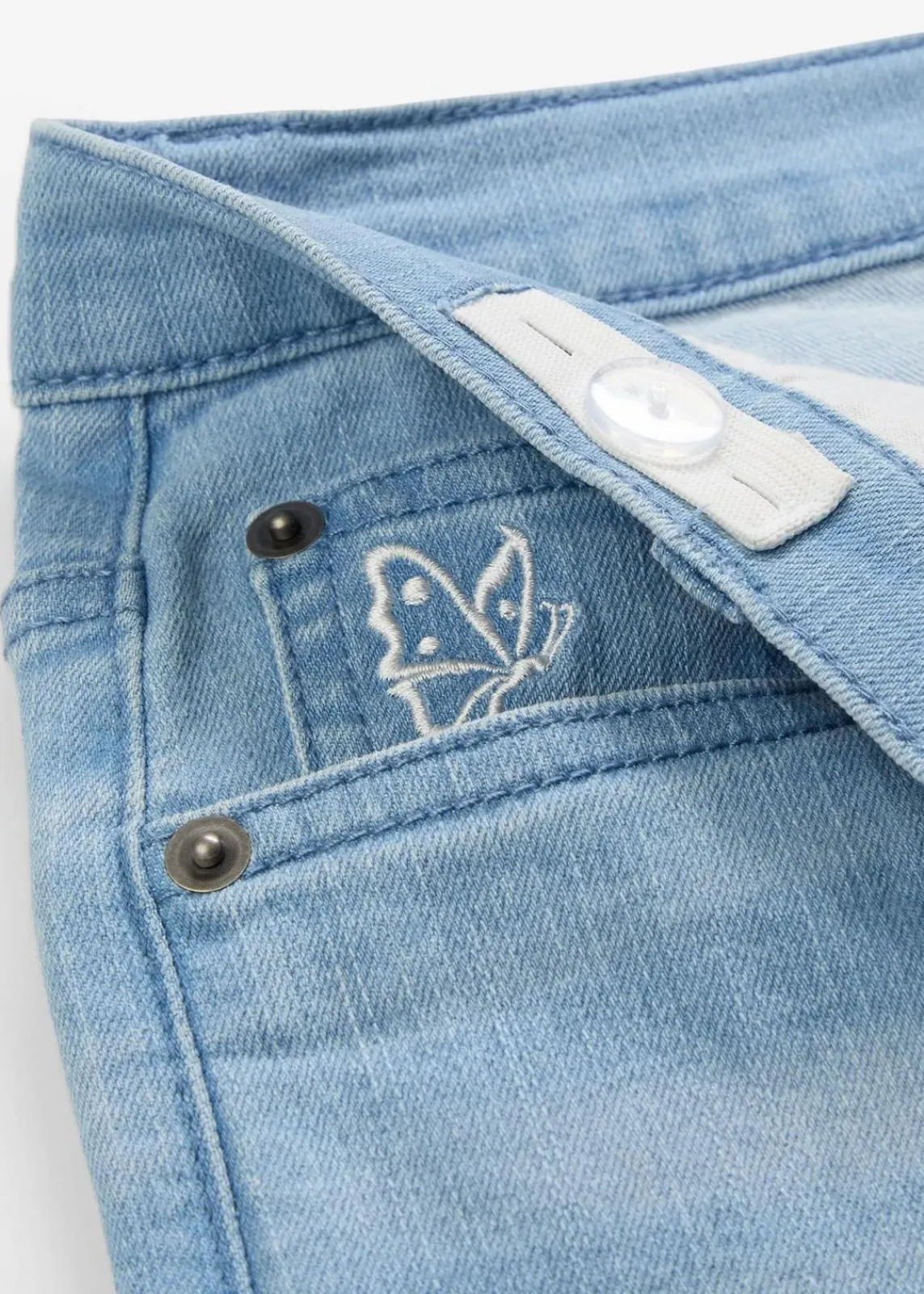 bonprix Mädchen 9-16 Jahre·Jeans|Mädchen 2-8 Jahre·Nachhaltigere Materialien|Wide-Leg-Jeans Mid Waist hellblau denim