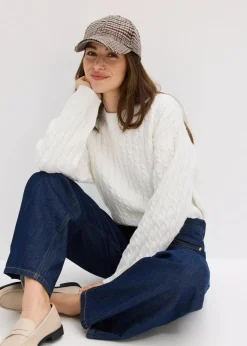 bonprix Bekleidung·Shirts & Tops|Jeans|Wide-Leg-Jeans Mid Waist tiefblau denim ungewaschen