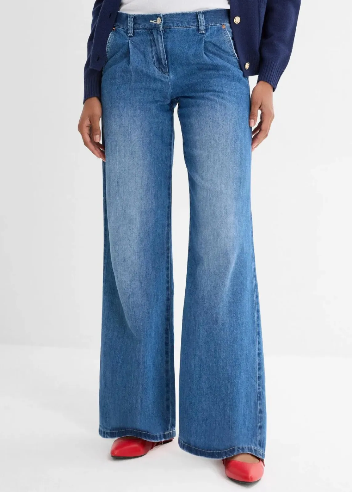 Wide-Leg-Jeans, Mid Waist|bonprix Hot