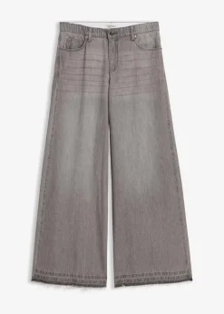 Wide-Leg-Jeans Mid Waist, Bequembund|bonprix Sale