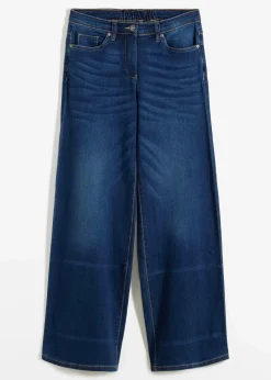 Wide-Leg-Jeans Mid Waist, Bequembund|bonprix Online