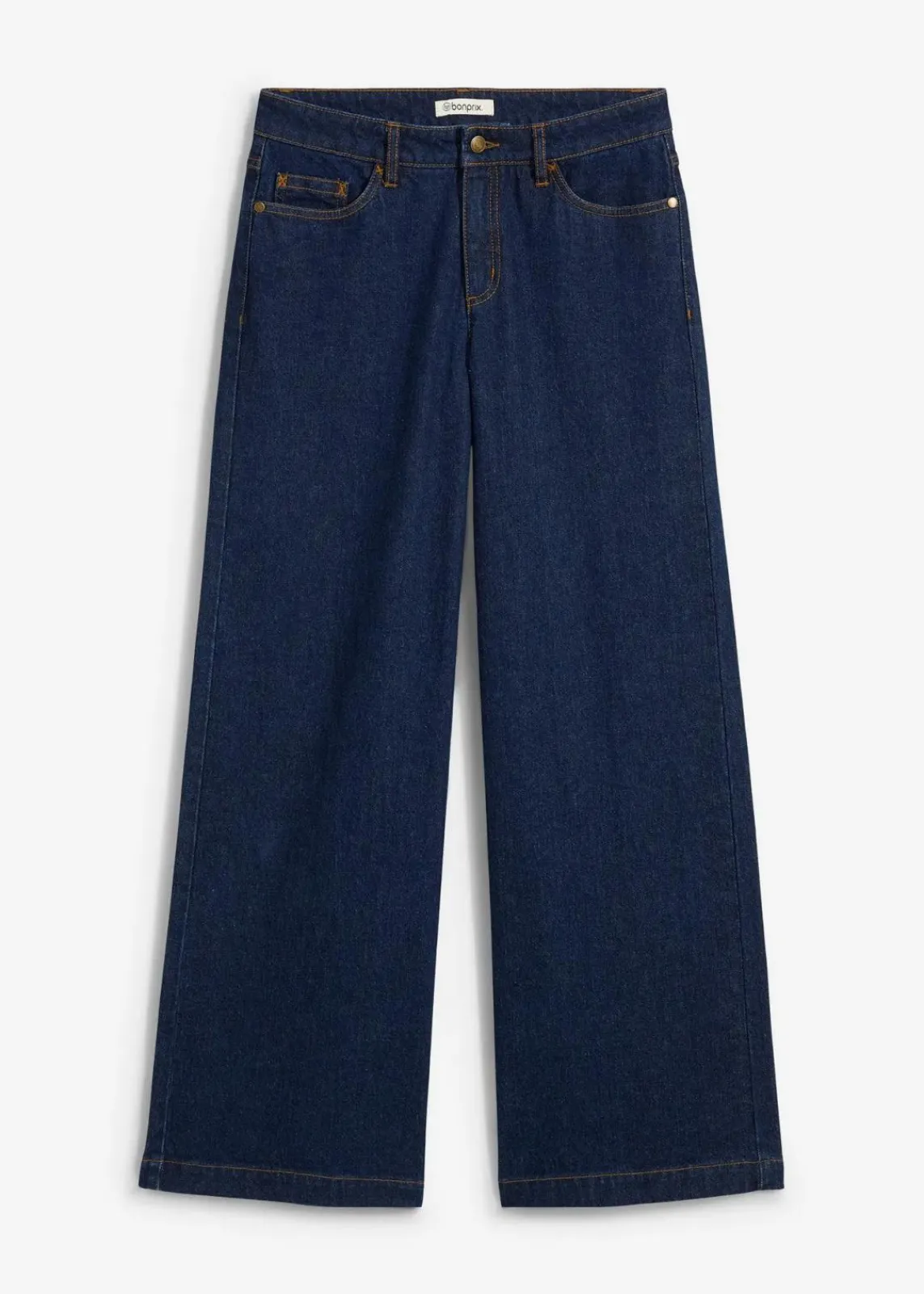 Wide-Leg-Jeans, Mid Waist, Full Length|bonprix Clearance