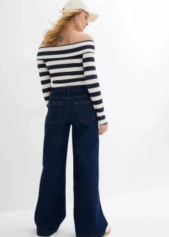 Wide-Leg-Jeans, Mid Waist, Full Length|bonprix Clearance
