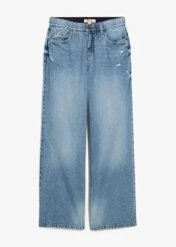 Wide-Leg-Jeans Mid Waist, Low Stretch|bonprix New
