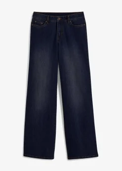 Wide-Leg-Jeans, Mid Waist, Stretch|bonprix Outlet