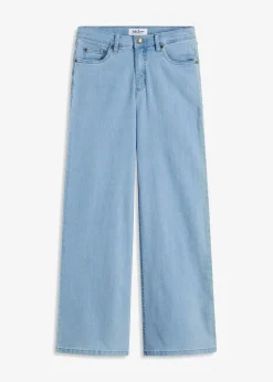 Wide-Leg-Jeans, Mid Waist, Stretch|bonprix