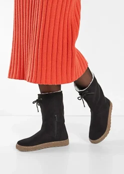 bonprix Gefütterte Winterschuhe|Stiefel|Winter Stiefel schwarz