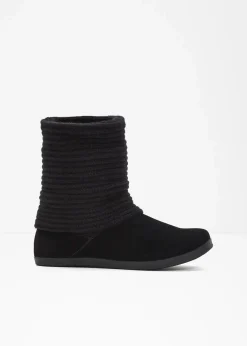 bonprix Gefütterte Winterschuhe|Stiefel|Winter Stiefel schwarz