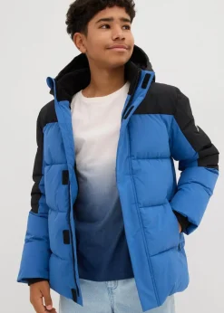 bonprix Jungen 9-16 Jahre·Bademode|Jungen 9-16 Jahre·Jacken & Outdoor|Winterjacke mit Fleecefutter, wasserabweisend blau/schwarz