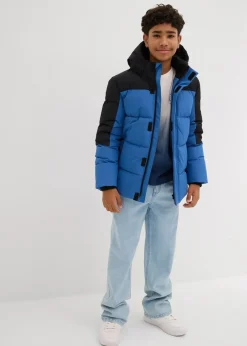 bonprix Jungen 9-16 Jahre·Bademode|Jungen 9-16 Jahre·Jacken & Outdoor|Winterjacke mit Fleecefutter, wasserabweisend blau/schwarz